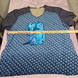 Women's 3x Disney Monsters Inc- Mike & Sully Scrub Top
